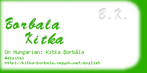 borbala kitka business card